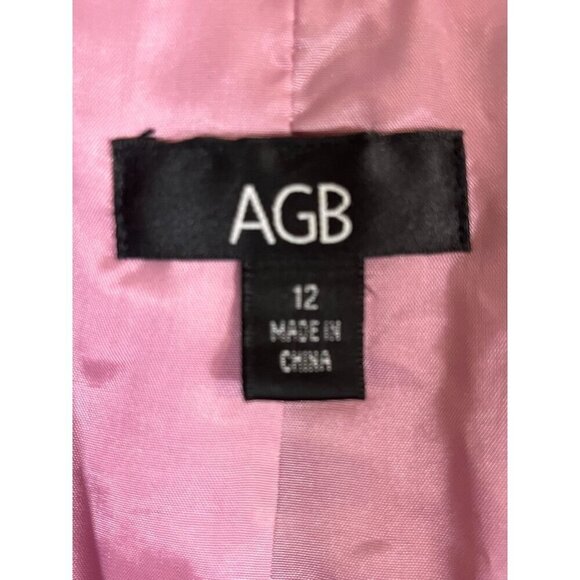 AGB Jacket 12 Pink Velvet Festive Crop Fairy Whimsical Holiday Neutral 80s Retro - Picture 2 of 15